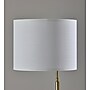 Adesso Wyatt 60"H Antique Brass Floor Lamp with White Textured Fabric Shade (2622-21)~#|#~79225952-847A-4E51-9FFE05EAA3CF2D7C_sc7