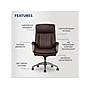 La-Z-Boy Nova Ergonomic Polyurethane Swivel Executive Chair, Brown (52372-BRN)~#|#~79403C41-937C-4079-9CA867ED7A4399E4_sc7