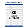 Avery Print-to-the-Edge Laser Address Labels, 3/4" x 2-1/4", White, 750 Labels/Pack (6870)~#|#~7997370D-E9AC-4BD2-A2DB1FA50B249A4E_sc7