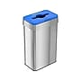 HLS Commercial Stainless Steel Recycling Bin, 21-Gallon, Blue/Silver (HLS21UOTREC)~#|#~79B4FF70-1CB3-456D-BF7B68FBFB9901F8_sc7