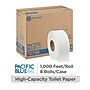 Georgia Pacific Blue Basic Recycled Jumbo Jr. Toilet Paper, 2-Ply, White, 1000 ft./Roll, 8 Rolls/Carton (12798)~#|#~79CB81A1-EA9C-40F9-BC4AB2BD6B5FE47E_sc7