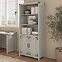 Bush Furniture Knoxville 72"H 5-Shelf Bookcase with Doors, Cottage White (CGB132CWH-03)~#|#~79CF0957-CB7E-46C1-8ECB456AE24C21B7_sc7