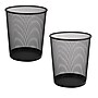 Mind Reader Metal Mesh Trash Can Without Lid, 4.4 Gallon, Black, 2/Pack (2CIRGA-BLK)~#|#~79D5AF93-F1B5-4AC4-8D109B7063C001D6_sc7