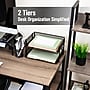 Mind Reader Metal Side Loading Stackable Letter Tray, Letter Size, Black (ESTACK2-BLK)~#|#~79E11335-96AD-433F-AD325452AFF44A62_sc7