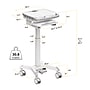 Mount-It! MedHub Height-Adjustable Mobile Medical Cart Workstation with Power Strip and Locking Casters, White & Grey (MI-16036)~#|#~7A2254C1-EE04-4029-B3929EA6EB4649B0_sc7
