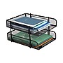 Mind Reader Metal Mesh Front Loading Stackable Letter Tray, Letter/Legal Size, Black (CSTACK2-BLK)~#|#~7A48451B-F694-4AD2-B9C1FD0BCF80DFF9_sc7