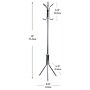 Mind Reader Coat Rack Freestanding Coat Tree, Silver, Metal (CRACK11-SIL)~#|#~7A4FF5C4-070B-4B70-934A709751C7CBAA_sc7