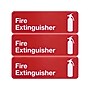 Excello Global Products Fire Extinguisher Indoor/Outdoor Wall Sign, 9" x 3", Red/White, 3/Pack (EGP-HD-0480)~#|#~7A612C8E-3433-4809-ACBB609B32FCEFD3_sc7