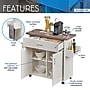 Techni Home Deluxe Mobile Kitchen Island Cart with Water Resistant Top, Storage Cabinets with Adjustable Shelves, and Spice Rack~#|#~7AB35E31-8772-414E-B3A09342C9C33084_sc7