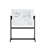 U Brands White Frosted Magnetic Glass Dry Erase Board, Double Sided Rolling Easel, Frameless, 47" x 35" (2368U00-01)~#|#~7AD36B11-387D-4FDE-98A7EEEFE4356DEC_sc7