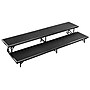 NPS 2-Level Straight Standing Choral Riser, 36"W x 60”-66”"L x 16"H, Black Carpet (RS2LC10)~#|#~7AD57C4D-126F-46D0-896781E4F2DD4FD5_sc7