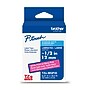 Brother P-touch Laminated Label Tape, 1/2" x 16.4', White on Berry Pink (TZeMQP35)~#|#~7AF1921E-3051-4A9A-9C5DD29CCAE198F6_sc7