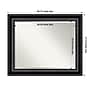 Amanti Art Grand Black Frame Wall Mirror, 27.75" x 33.75" (A42674593608)~#|#~7B3EED2C-FEBF-4779-81CD894CD28A71B1_sc7
