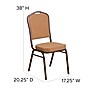 Flash Furniture HERCULES Series Crown Back Stacking Banquet Chair with Brown Fabric and 2.5'' Thick Seat, Copper Vein Frame~#|#~7B44DE91-E07D-48FB-8A22CE65BA4982B2_sc7