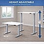 Boss Office Products 60"W Electric Rectangular Adjustable Standing Desk, White (SGSD034WT)~#|#~7BA793C8-8928-4164-9505CD33F475F802_sc7