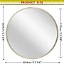 Infinity Instruments Adara Gold Metal Wall Mirror, 24" (20227GD-24)~#|#~7BB026A2-29D6-4906-8DE5C354EEC9A35D_sc7