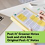 Post-it Greener Recycled Notes, 3" x 3", Canary Collection, 100 Sheet/Pad, 12 Pads/Pack (654-RP-YW)~#|#~7C14426A-3BFA-40AB-B6729C9587247C58_sc7