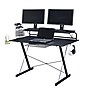 Techni Sport Carbon Computer Gaming Desk with Shelving, Black (RTA-TS200-BK)~#|#~7C264AFB-771A-42B9-81375EC8923FB87A_sc7