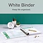 Cardinal Premier Heavy Duty 4" 3-Ring View Binders, D-Ring, White (10340CB)~#|#~7C68BD1D-B2BC-4D53-A57E3BAB8595EA71_sc7