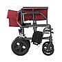 Medline Bariatric Transport Wheelchair, Fixed Desk Length Arms, Gray (MDS808210KDR)~#|#~7C691572-A960-46B9-B90634A98DDDCB6B_sc7