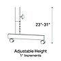 Correll Econoline 48"W x 24"D Adjustable Foldable Training Room Table, Laminate, With Wheels, Gray Granite (FTM2448TFHR15)~#|#~7CD5610F-992B-48F0-809994869E4B653D_sc7