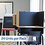Flipside 48"W Study Carrels, Black, 24/Pack (61867-24)~#|#~7CE14413-9908-4D91-AFFD578E586825D0_sc7