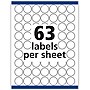 Avery Sure Feed Laser/Inkjet Multipurpose Labels, 1" Dia, White, 945 Labels/Pack (6450)~#|#~7CFE0EBE-A1DA-481A-A7093F5862902721_sc7