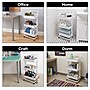 Excello Brands 3-Shelf Metal Rolling Utility Cart, White (OSO-MTL3CRT-WHT) ~#|#~7D0F7DE3-4EFD-4B59-84B30389D450E225_sc7
