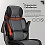 Sharper Image S-950 Heated Ergonomic Faux Leather Swivel Executive Massage Chair, Gray/Black (52755M-GRYBLK)~#|#~7D17C162-6CE9-48A2-912BCA972DAEDD92_sc7