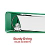 Staples 1 1/2" 3-Ring View Binders, D-Ring, Green (58687)~#|#~7D1A6F63-0841-45CA-AD900B1C7505554C_sc7