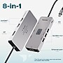 Turonic Dock Hub Mini 8-in-1 Universal Docking Station for Windows and macOS, Silver (BYL-2401)~#|#~7D1CBB5A-9BB6-4953-A5D08C88B99F74BC_sc7