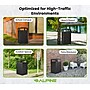 Alpine Industries Steel Outdoor Trash Can with Dome Lid, 40 Gallon, Gray Stone (471-40-GRYS)~#|#~7D1DD3F7-3264-4570-A8F61EEC8FEC983A_sc7