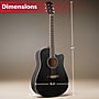 Hey! Play! 41" Acoustic Guitar, Black (80-TT0079-BK)~#|#~7D206378-43D2-4754-945471AA5C9F80C6_sc7