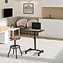Seville Classics airLIFT 24"W Manual Rectangular Height Adjustable Mobile Sitting Desk, Walnut (WEB162)~#|#~7D295E60-6303-4051-8683308930E7E9D3_sc7