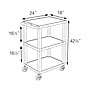 Luxor Tuffy 3-Shelf Polyethylene Utility Cart, Blue (UCPL1BU-N)~#|#~7D514B3A-FF1D-4D4D-A765D6A1A18301EE_sc7