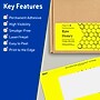 Avery Laser/Inkjet Rectangle Multipurpose Labels, 2.5" x 5", Neon Yellow, 30/Pack (94246)~#|#~7D521894-327A-4635-8589FAB8568F882F_sc7