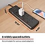 Staples TECH 12-Outlet 2-USB Port Surge Protector, 8', 3900 Joules, Black (ST62774)~#|#~7DB19C4C-2CCD-4D20-ACE131A8FA91AD28_sc7