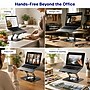 Uncaged Ergonomics Adjustable Swivel Laptop Stand for Desk, Steel, 360° Rotation, Up to 16", Black~#|#~7DC0D6C8-6316-402A-84C2514FA2CBDE68_sc7