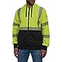 Ergodyne GloWear 8318BK High Visibility Long Sleeve Black Bottom Hooded Zip-Up Sweatshirt, ANSI Type R Class 3, Lime, 2XL~#|#~7DDA260E-E268-48AA-8AD20AC35BF43154_sc7