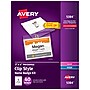 Avery Clip Style Laser/Inkjet Name Badge Kit, 3" x 4", Clear Holders with White Inserts, 40/Box (5384)~#|#~7E100A74-3622-4593-8B75763C4CC068E5_sc7