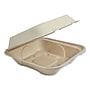 World Centric Plant-Based Hinged Takeout Container, Natural, 300/Carton (WORTOSCU9LFP)~#|#~7E32B0C2-82A8-4218-A2F345EB154C2737_sc7
