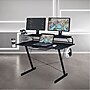 Techni Sport Carbon Computer Gaming Desk with Shelving, Black (RTA-TS200-BK)~#|#~7E511BFE-94B3-45F8-A2B53021B689E94E_sc7