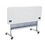 National Public Seating BPFT Series 24"W x 60"D Foldable Rectangular Training Table, Plastic, With Wheels, Speckled Grey~#|#~7E5336E5-5B6F-4BD2-8A8AC0E9E36DF7A1_sc7