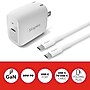 Staples TECH GaN USB-C Wall Charger with Cable, 30W, White (ST62325-CC)~#|#~7EA48CF2-00BA-420A-AEABE75F7E8BFAE0_sc7