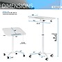 Techni Mobili Mobile Laptop Stand with Lockable Wheels, White (RTA-B008-WHT)~#|#~7ED748EC-531E-4B37-AE6F8EB54C1377EA_sc7