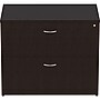 Lorell Essentials 2-Drawer Lateral File Cabinet, Letter/Legal Size, Lockable, 29.5"H x 36"W x 22"D, Espresso Laminate (LLR18223)~#|#~7F08B61F-6E84-47D8-89173E7E76A0AC7A_sc7