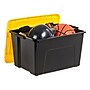 Iris 60 Quart Storage Container with Hinged Lid, Plastic, Yellow, 6/Pack (500277)~#|#~7F2B775E-664A-496D-93BB13A833BE3571_sc7