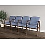 Lesro Weston 4-Seat Tandem Seating, Chambray Light Navy/Riftwood Walnut(WS4103.WRW-01CHLN)~#|#~7F354589-B029-41D9-89E73EB69F2BC33E_sc7