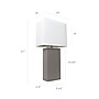 Elegant Designs Leather 21" LED Table Lamp, Gray, 2/Pack (LC2000-GRY-2PK)~#|#~7F3AB638-DCE0-43F5-BA9B43D9963C8E40_sc7