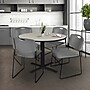 Regency 48" Laminate Maple Round Table with Zeng Stack Chairs Gray (TB48RNDPL44GY)~#|#~7F41895E-3803-4AEA-80847780A93D7F22_sc7